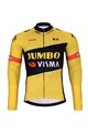 BONAVELO Zimowa kolarska koszulka i spodnie - JUMBO-VISMA 2024 WNT - żółty/czarny