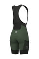 ALÉ Krótkie spodnie kolarskie z szelkami - OFF-ROAD GRAVEL STONES CARGO LADY - zielony