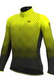 ALÉ Zimowa koszulka kolarska z długim rękawem - R-EV1 CLIMA PROTECTION 2.0 VELOCITY WIND G+ - żółty/czarny