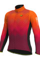 ALÉ Zimowa koszulka kolarska z długim rękawem - R-EV1 CLIMA PROTECTION 2.0 VELOCITY WIND G+ - pomarańczowy/czarny