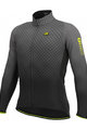ALÉ Zimowa koszulka kolarska z długim rękawem - R-EV1 CLIMA PROTECTION 2.0 VELOCITY WIND G+ - szary/czarny