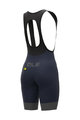 ALÉ Krótkie spodnie kolarskie z szelkami - R-EV1 GT 2.0 LADY - niebieski