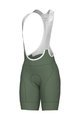ALÉ Krótkie spodnie kolarskie z szelkami - MAGIC COLOUR PR-E - zielony