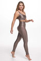 ATHLEEYA legginsy - ESSENTIAL SHINE - beżowy