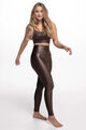 ATHLEEYA legginsy - ESSENTIAL SHINE - brązowy