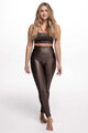 ATHLEEYA legginsy - ESSENTIAL SHINE - brązowy