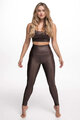 ATHLEEYA legginsy - ESSENTIAL SHINE - brązowy