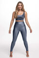 ATHLEEYA legginsy - ESSENTIAL SHINE - niebieski