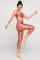 ATHLEEYA legginsy - DANCE SHINE - brązowy