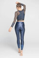 ATHLEEYA legginsy - COFFEE SHINE - niebieski