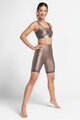 ATHLEEYA legginsy - COFFEE BIKER SHINE - beżowy