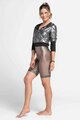 ATHLEEYA legginsy - COFFEE BIKER SHINE - beżowy