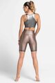ATHLEEYA legginsy - COFFEE BIKER SHINE - beżowy