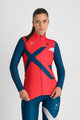 SPORTFUL Zimowa koszulka kolarska z długim rękawem - SQUADRA W - czerwony/niebieski
