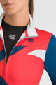 SPORTFUL Zimowa koszulka kolarska z długim rękawem - SQUADRA W - czerwony/niebieski
