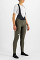 SPORTFUL Długie spodnie kolarskie z szelkami - GIARA - zielony