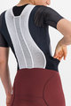 SPORTFUL Krótkie spodnie kolarskie z szelkami - BODYFIT - bordowy