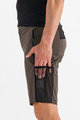 SPORTFUL Krótkie spodnie kolarskie bez szelek - SUPERGIARA - brązowy
