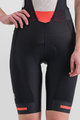 SPORTFUL Krótkie spodnie kolarskie z szelkami - NEO - czarny/czerwony