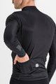 SPORTFUL Zimowa koszulka kolarska z długim rękawem - BODYFIT PRO - czarny/brązowy