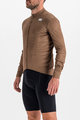 SPORTFUL Zimowa koszulka kolarska z długim rękawem - CHECKMATE THERMAL - brązowy
