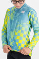 SPORTFUL Zimowa koszulka kolarska z długim rękawem - KID THERMAL - niebieski/żółty