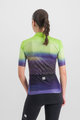 SPORTFUL Koszulka kolarska z krótkim rękawem - FLOW SUPERGIARA - jasnozielony/fioletowy