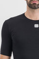 SPORTFUL Kolarska koszulka z krótkim rękawem - MERINO LAYER - czarny