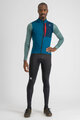 SPORTFUL Zimowa koszulka kolarska z długim rękawem - SUPERGIARA THERMAL - niebieski/zielony
