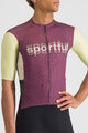 SPORTFUL Koszulka kolarska z krótkim rękawem - SUPERGIARA LOGO - bordowy/żółty