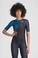 SPORTFUL Koszulka kolarska z krótkim rękawem - LIGHT W - niebieski/czarny