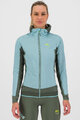 KARPOS Kolarska ocieplana kurtka - LAVAREDO WINTER W - niebieski/zielony