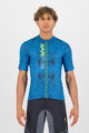 KARPOS Koszulka kolarska z krótkim rękawem - VAL VIOLA - niebieski/zielony