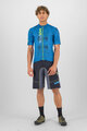 KARPOS Koszulka kolarska z krótkim rękawem - VAL VIOLA - niebieski/zielony