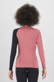 KARPOS Kolarska koszulka z długim rękawem - DINAMICO MERINO 130 W - różowy/czarny