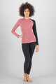KARPOS Kolarska koszulka z długim rękawem - DINAMICO MERINO 130 W - różowy/czarny