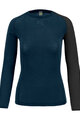 KARPOS Kolarska koszulka z długim rękawem - DINAMICO MERINO 130 W - niebieski/czarny
