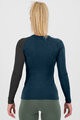 KARPOS Kolarska koszulka z długim rękawem - DINAMICO MERINO 130 W - niebieski/czarny
