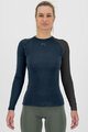 KARPOS Kolarska koszulka z długim rękawem - DINAMICO MERINO 130 W - niebieski/czarny