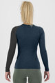 KARPOS Kolarska koszulka z długim rękawem - DINAMICO MERINO 130 W - niebieski/czarny