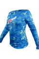 HAVEN Letnia koszulka kolarska z długim rękawem - PEARL NEO LONG - niebieski/różowy