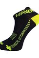 HAVEN Kolarskie skarpetki do kostki - SNAKE SILVER NEO 2PAK - czarny/żółty