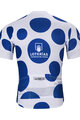 BONAVELO Koszulka kolarska z krótkim rękawem - LA VUELTA - biały/niebieski