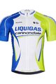 BONAVELO Koszulka kolarska z krótkim rękawem - LIQUIGAS CANNONDALE - niebieski/zielony/biały