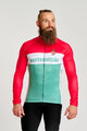 BONAVELO Zimowa koszulka kolarska z długim rękawem - HUNGARY WINTER - czerwony/zielony