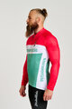 BONAVELO Zimowa koszulka kolarska z długim rękawem - HUNGARY WINTER - czerwony/zielony