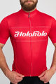 HOLOKOLO Koszulka kolarska z krótkim rękawem - GEAR UP - czerwony