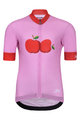 HOLOKOLO Koszulka kolarska z krótkim rękawem - FRUIT - różowy