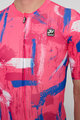 HOLOKOLO Koszulka kolarska z krótkim rękawem - STROKES - różowy/niebieski