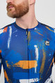 HOLOKOLO Koszulka kolarska z krótkim rękawem - STROKES - pomarańczowy/niebieski